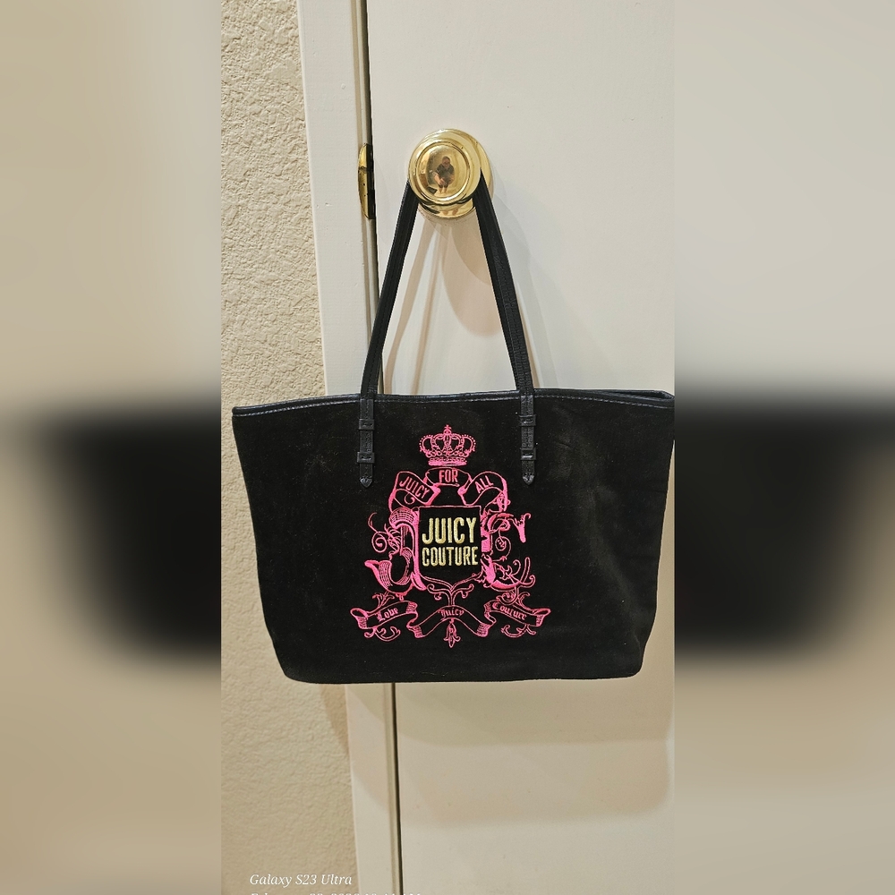 Juicy Couture Black and Pink Tote Bag